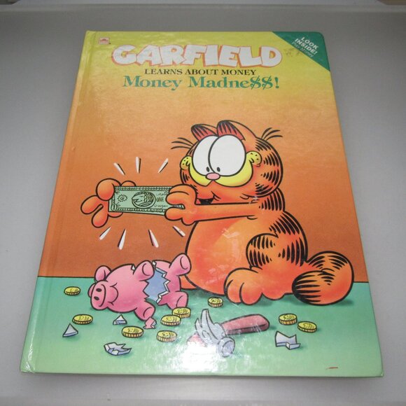 Garfield Learns About Money: Money Madness! Hardcover 1992 Golden Play ’n Learn - Picture 1 of 3